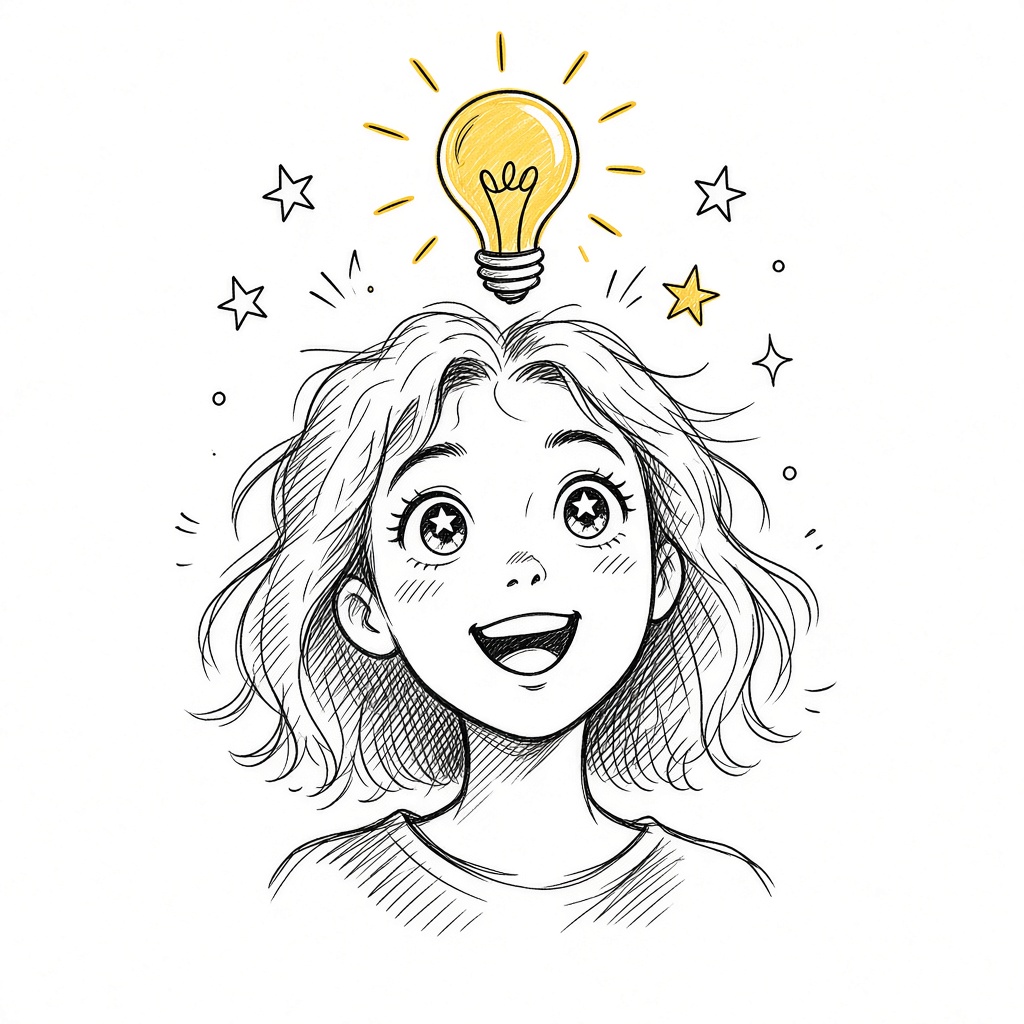 Cara de inspiración en doodle
